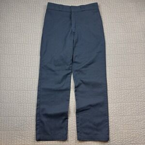 Dickies 874 Pants Men 34x32 (33x31) Blue Relaxed Fit Workwear Skater Chino Y2K